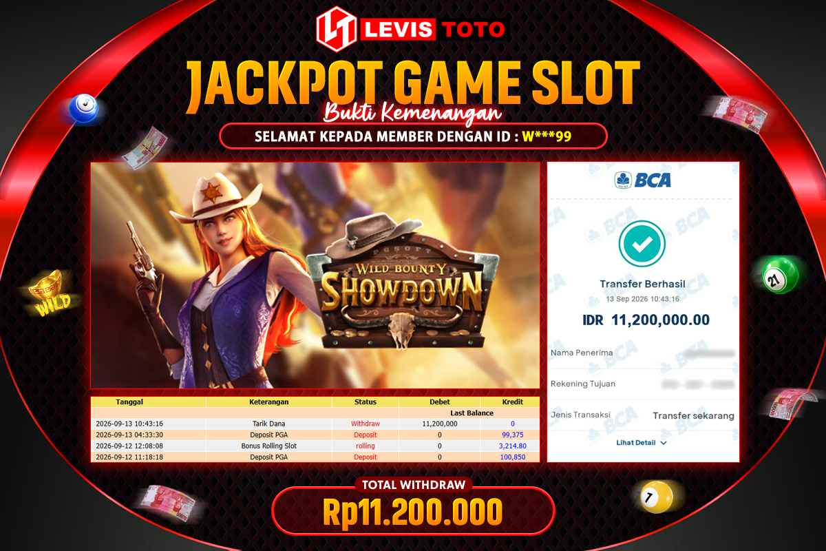 LEVISTOTO - BAYAR JACKPOT SLOT WILD BOUNTY SHOWDOWN  TOTAL RP.11.200.000 | DIBAYAR LUNAS